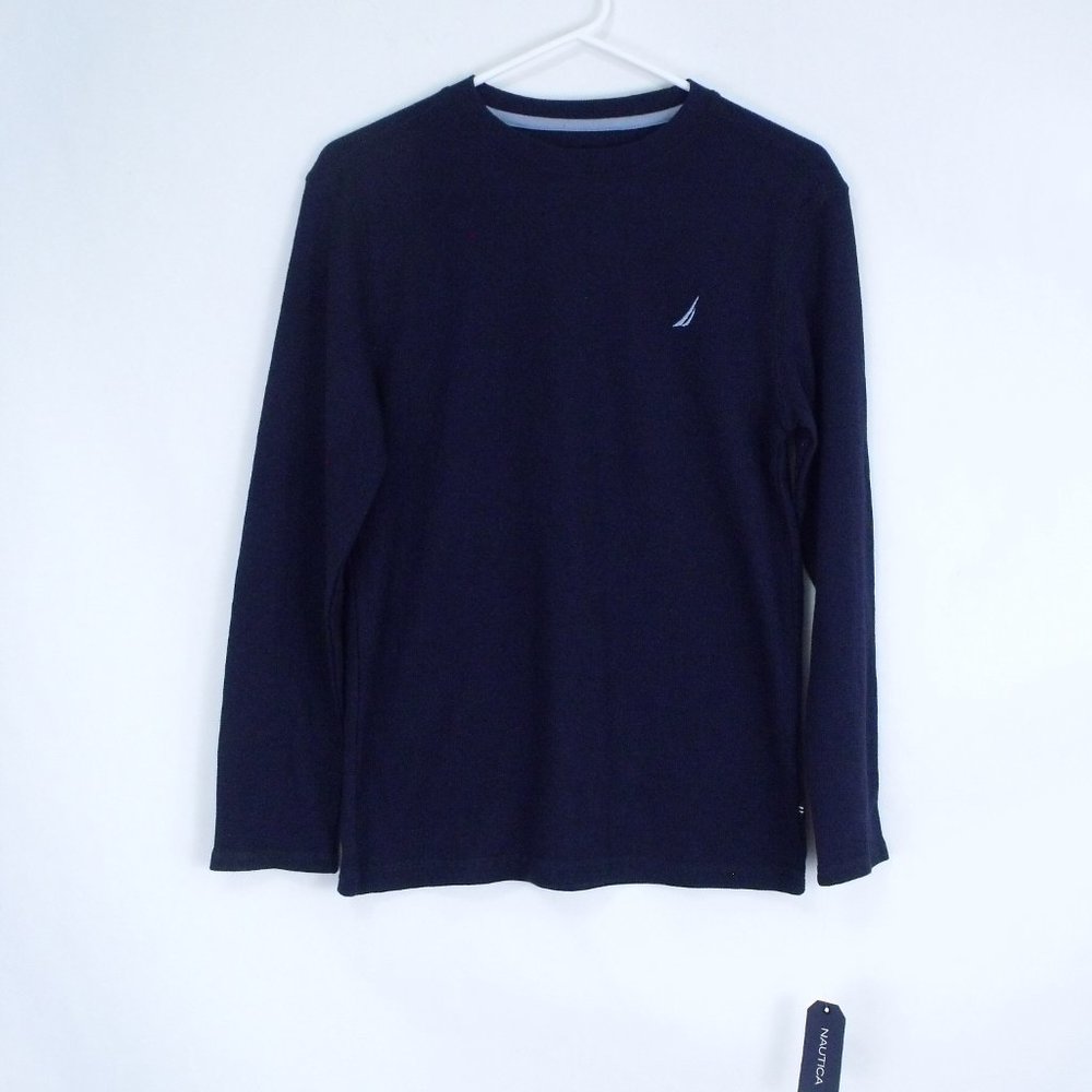 Nautica Boys Navy Thermal Shirt M 10-12
